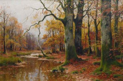 Arroyo de un bosque en otoño - Walter Moras