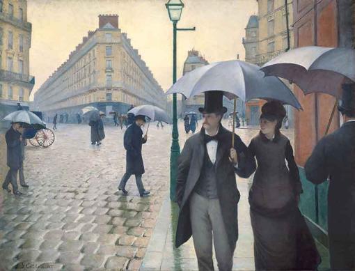 Calle de París, día lluvioso de Gustave Caillebotte
