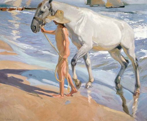 El baño del caballo - Joaquín Sorolla