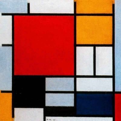 Composición en rojo amarillo y azul - Piet Mondrian