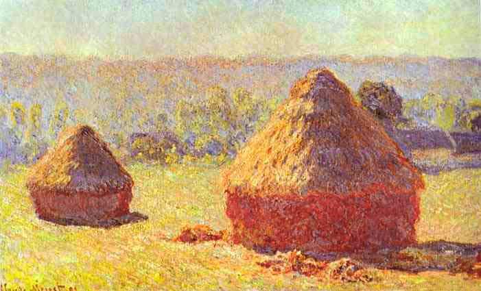 Almiares en el final del verano efecto amanecer de Claude Monet