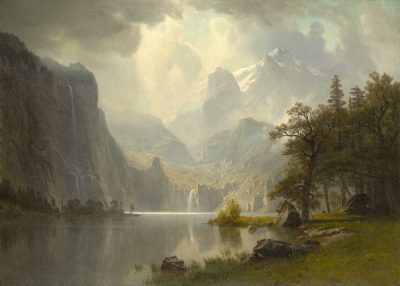 En la montaña de Albert Bierstadt