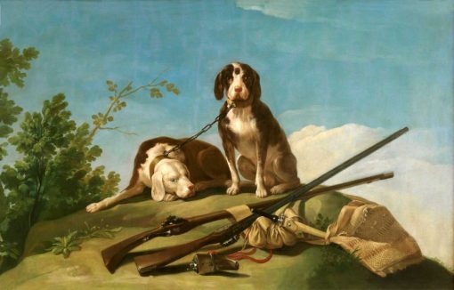 Perros en traílla de Goya