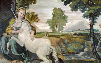 La dama y el unicornio de Domenico Zampieri