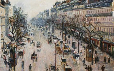 Reproducción de Boulevard Montmartre de Pissarro