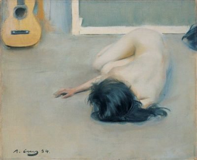 Desnudo con guitarra de Ramón Cassas