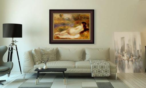 Desnudo recostado en la hierva de Renoir, decoración de salón