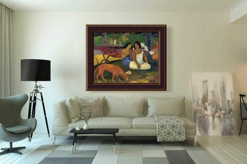 Arearea, el perro rojo de Gauguin, decoración