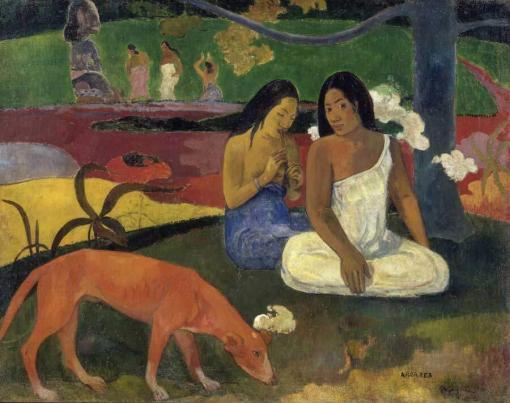 Arearea, el perro rojo de Gauguin