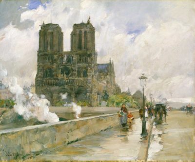 Catedral de Notre Dame, París, 1888, de Childe Hassam