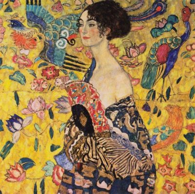 Mujer con abanico de Gustav Klimt