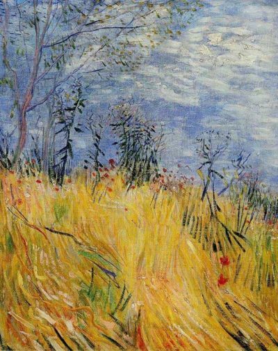 Borde del campo de trigo con amapolas, de Van Gogh