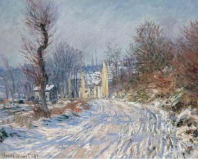 Camino a Giverny en invierno, de Claude Monet
