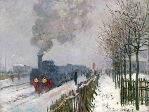 El tren en la nieve de Monet