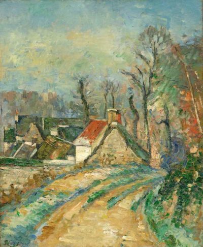 Curva en el camino de Auvers de Paul Cézanne