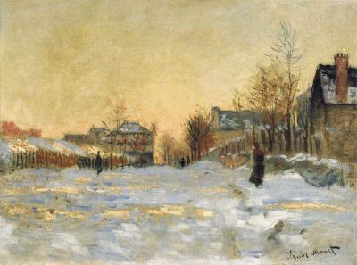 Calle de Argenteuil, efecto en la nieve, de Claude Monet