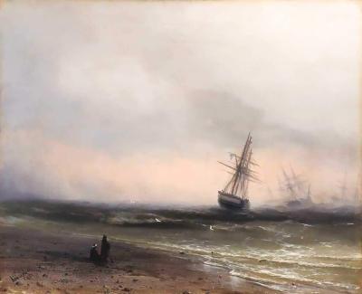 Paisaje marino en Crimea, de Iván Aivazovsky