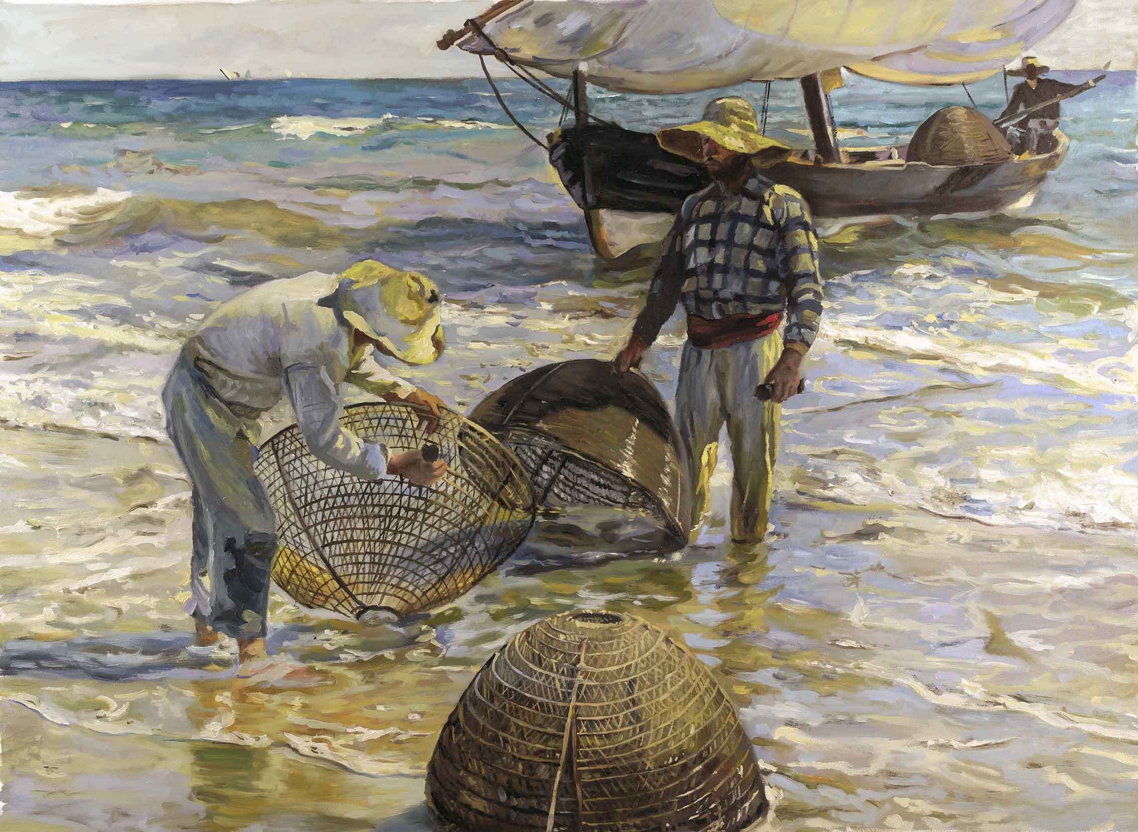 Reproducción de "Pescadores Valencianos" de Joaquín Sorolla
