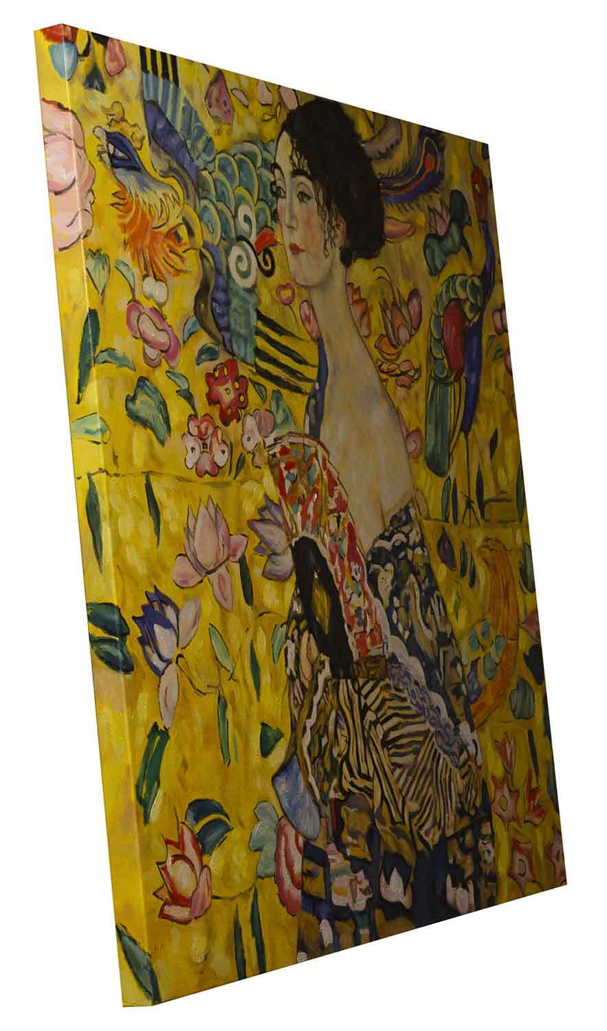 Reproducción de Mujer con abanico de Gustav Klimt