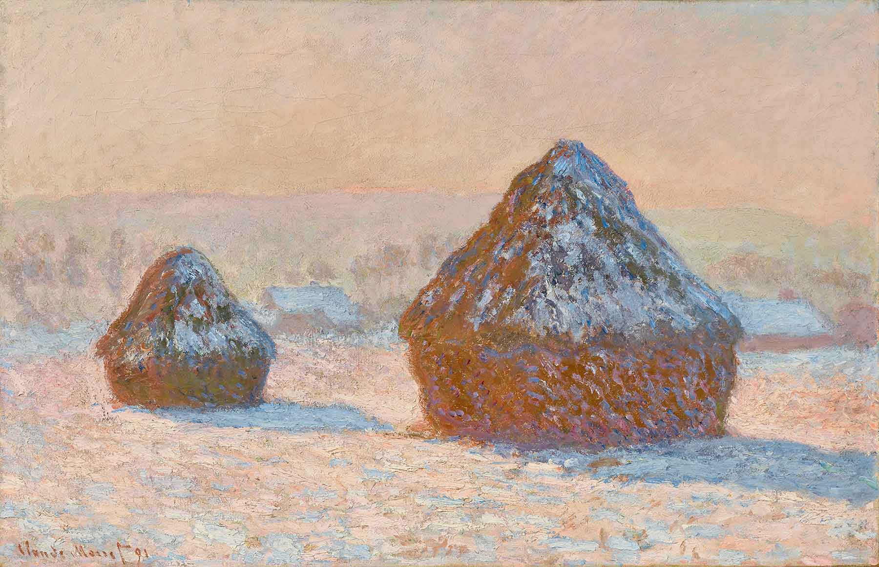 Almiares, efecto nieve por la mañana, de Monet