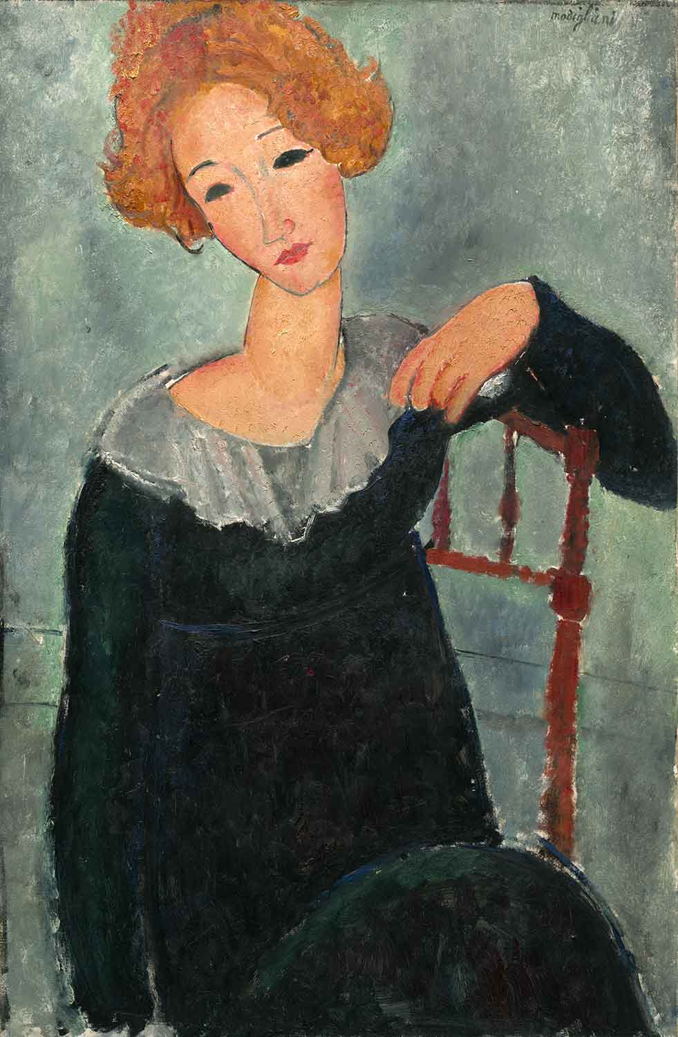 Mujer pelirroja, de Modigliani