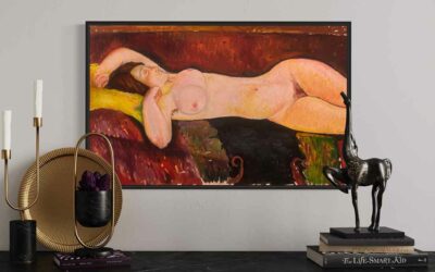 Reproducción de «Desnudo reclinado» de Modigliani