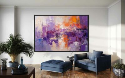Abstractos con violetas y naranjas por Copiamuseo en decoración