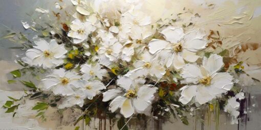 Flores blancas por Copiamuseo