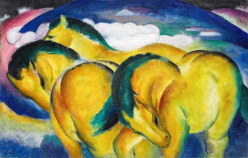 Los pequeños caballos amarillos, de Franz Marc