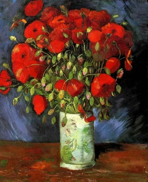Flores - Jarrón con amapolas rojas - Vincent van Gogh