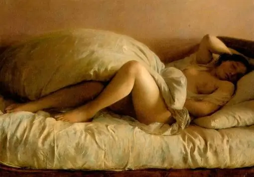 Mujer durmiendo de Johann Baptist Reiter